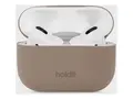 Holdit - Eske for tr&#229;dl&#248;se &#248;retelefoner - silikon mokkabrun - for Apple AirPods Pro (1. generasjon, 2. generasjon)