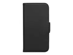 KEY Nordfjord - Lommebok for mobiltelefon polyuretanl&#230;r, imitert nappaskinn - svart - for Apple iPhone 15 Plus