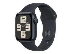 Apple Watch SE (GPS) - 2. generasjon - 40 mm midnattsaluminium - smartklokke med sportsbånd - fluorelastomer - midnatt - båndbredde: M/L - 32 GB - Wi-Fi, Bluetooth - 26.4 g