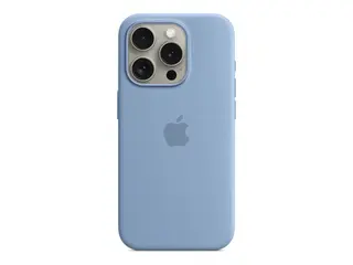 Apple - Baksidedeksel for mobiltelefon - MagSafe-samsvar silikon - vinterblå - for iPhone 15 Pro