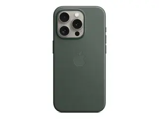 Apple - Baksidedeksel for mobiltelefon - MagSafe-samsvar mikrotvill, FineWoven - eviggrønn - for iPhone 15 Pro