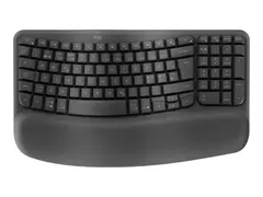 Logitech Ergo Series - Tastatur med polstret h&#229;ndleddst&#248;tte - tr&#229;dl&#248;s - Bluetooth LE - QWERTY - grafitt