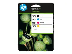 HP 924 - 4-pack - cyan, magenta, gul, svart original - blekkpatron