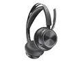 Poly Voyager Focus 2 - Hodesett on-ear - Bluetooth - tr&#229;dl&#248;s, kablet - USB-A via Bluetooth-adapter - svart - Certified for Microsoft Teams