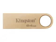 Kingston DataTraveler SE9 G3 - USB-flashstasjon 64 GB - USB 3.2 Gen 1 - gull