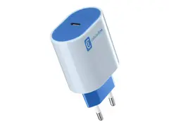 Cellular Line #Stylecolor - Str&#248;madapter 20 watt - 3 A - PD (24 pin USB-C) - bl&#229;