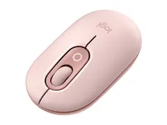 Logitech POP - Mus - tilpassbar emoji - optisk 4 knapper - tr&#229;dl&#248;s - Bluetooth 5.1 LE - rosa