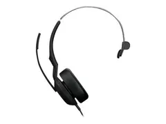 Jabra Evolve2 50 MS Mono - Hodesett on-ear - kablet - aktiv st&#248;ydemping - USB-C, USB-A - Certified for Microsoft Teams
