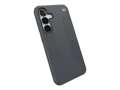 Speck Presidio 2 Grip Magnet - Baksidedeksel for mobiltelefon MagSafe-samsvar - plastikk - svart, skifergr&#229; - for Samsung Galaxy S25+