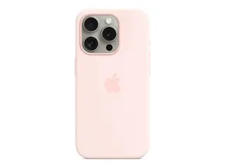 Apple - Baksidedeksel for mobiltelefon - MagSafe-samsvar silikon - Lys lyserød - for iPhone 15 Pro