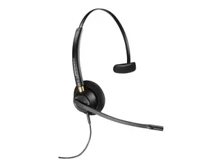 Poly EncorePro HW510 - EncorePro 500 series hodesett - on-ear - kablet - 3,5 mm jakk - svart - Certified for Skype for Business, UC-sertifisert