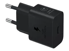 Samsung EP-T2510X - Strømadapter med datakabel - 25 watt - 3 A - PD 3.0, SFC, PD/PPS (24 pin USB-C) - på kabel: USB-C - svart
