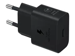 Samsung EP-T2510X - Str&#248;madapter med datakabel - 25 watt - 3 A - PD 3.0, PD/PPS, SFC (24 pin USB-C) - p&#229; kabel: USB-C - svart