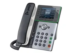 Poly Edge E320 - VoIP-telefon - med Bluetooth-grensesnitt treveis anropskapasitet - SIP - midnattsbl&#229;, hvit