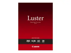 Canon Photo Paper Pro Luster LU-101 - Glans 260 mikroner - A3 (297 x 420 mm) - 260 g/m&#178; - 20 ark fotopapir - for PIXMA PRO-1, PRO-10, PRO-100