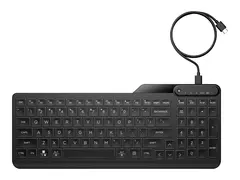 HP 405 - Tastatur - muletienhet - 65% - compact bakbelysning - USB - Pan Nordic - svart