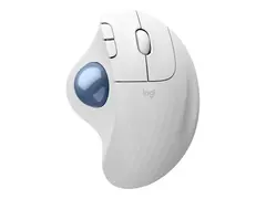Logitech Ergo Series ERGO M575S Styrekule - ergonomisk - optisk - 5 knapper - tr&#229;dl&#248;s - Bluetooth, 2.4 GHz - Logitech Logi Bolt USB-mottaker - gulaktig hvit