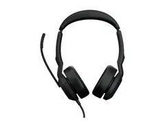 Jabra Evolve2 50 UC Stereo - Hodesett on-ear - kablet - aktiv st&#248;ydemping - USB-C, USB-A - svart - UC-sertifisert
