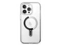 Speck Presidio Perfect-Clear - Baksidedeksel for mobiltelefon MagSafe-samsvar - plastikk - klar/klar, rolig s&#248;lv - for Apple iPhone 15 Pro Max