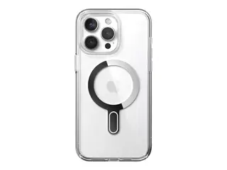Speck Presidio Perfect-Clear - Baksidedeksel for mobiltelefon MagSafe-samsvar - plastikk - klar/klar, serene silver - for Apple iPhone 15 Pro Max