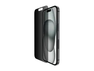 Belkin ScreenForce Pro - Skjermbeskyttelse for mobiltelefon glass - med personvernsfilter - for Apple iPhone 14 Pro, 15 Pro