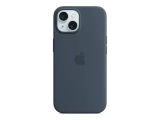 Apple - Baksidedeksel for mobiltelefon MagSafe-samsvar - silikon - stormblå - for iPhone 15