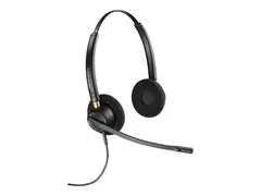 Poly EncorePro 520 - EncorePro 500 series hodesett - on-ear - kablet - Quick Disconnect - svart - Certified for Skype for Business, UC-sertifisert