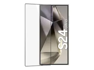 Key Eco - Skjermbeskyttelse for mobiltelefon kant-til-kant - 2.5D - glass - rammefarge svart - for Samsung Galaxy S24 Ultra