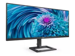 Philips E-line 346E2LAE - LED-skjerm 34&quot; - 3440 x 1440 WQHD @ 100 Hz - VA - 300 cd/m&#178; - 4000:1 - 1 ms - HDMI, DisplayPort, USB-C - h&#248;yttalere - teksturert svart