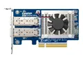 QNAP QXG-25G2SF-E810 - Nettverksadapter - PCIe 4.0 x8 lav profil 25 Gigabit SFP28 x 2 - for P/N: CAB-DAC15M-SFP28, CAB-DAC30M-SFP28, TRX-10GITSFPP-SR, TRX-25GSFP28-SR