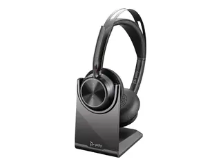 Poly Voyager Focus 2 - Hodesett on-ear - Bluetooth - trådløs, kablet - aktiv støydemping - USB-C via Bluetooth-adapter - svart