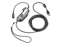 Poly - Hodetelefonkabel - TAA-samsvar Quick Disconnect hann til USB 2.0 A hann - 30.5 cm - Trykk-og-snakk-knapp (PTT)