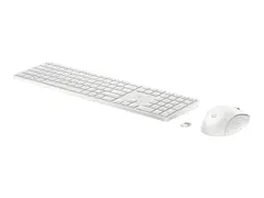 HP 650 - Tastatur- og mussett - trådløs 2.4 GHz - hvit - for Laptop 15-dw1025nk; Pavilion Plus Laptop 14-eh0660nd