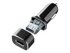 Cellular Line - Bilstr&#248;madapter 12 watt (USB) - p&#229; kabel: Lightning - svart