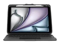 Targus Versavu - Tastatur og folioveske (tastaturetui) med styrepute - bakbelysning - tr&#229;dl&#248;s - Bluetooth 5.0 - QWERTY - Nordisk - svart
