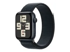 Apple Watch SE (GPS) - 2. generasjon - 44 mm midnattsaluminium - smartklokke med sportssløyfe - vevet nylon - midnatt - håndleddstørrelse: 145-220 mm - 32 GB - Wi-Fi, Bluetooth - 32.9 g