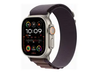 Apple Watch Ultra 2 - 49 mm - titan smartklokke med Alpine Loop - tekstil - indigo - b&#229;ndbredde: S - 64 GB - LTE, Wi-Fi, Bluetooth, UWB - 4G - 61.4 g