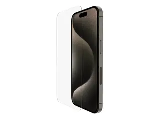 Belkin ScreenForce - Skjermbeskyttelse for mobiltelefon herdet glass, behandlet - glass - for Apple iPhone 15 Pro