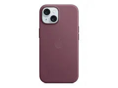 Apple - Baksidedeksel for mobiltelefon - MagSafe-samsvar mikrotvill, FineWoven - morbær - for iPhone 15