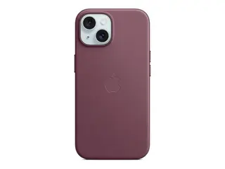 Apple - Baksidedeksel for mobiltelefon MagSafe-samsvar - mikrotvill, FineWoven - morbær - for iPhone 15