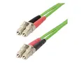 StarTech.com 15m (50ft) LC to LC (UPC) OM5 Multimode Fiber Optic Cable, 50/125&#181;m Duplex LOMMF Zipcord, VCSEL, 40G/100G, Bend Insensitive, Low Insertion Loss, LSZH Fiber Patch Cord koblingskabel - 15 m - gr&#248;nn