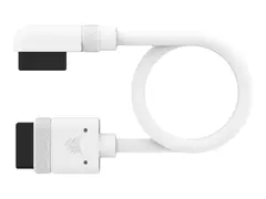 Corsair iCUE LINK - Strøm/data-kabel - CORSAIR iCUE link vinklet til CORSAIR iCUE link rett 60 cm - hvit