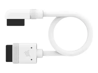 Corsair iCUE LINK - Strøm/data-kabel - CORSAIR iCUE link vinklet til CORSAIR iCUE link rett 60 cm - hvit