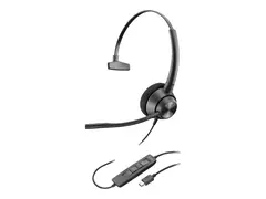 Poly EncorePro 310 - EncorePro 300 series hodesett - on-ear - kablet - USB-C - svart - Works With Chromebook Certified