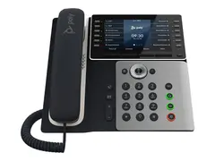 Poly Edge E550 - VoIP-telefon med anrops-ID/samtale venter treveis anropskapasitet - SIP, SDP - midnattsbl&#229;, hvit