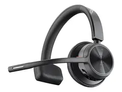 Poly Voyager 4310 - Voyager 4300 UC series hodesett - on-ear - Bluetooth - trådløs, kablet - USB-C - svart - Zoom Certified, Certified for Microsoft Teams