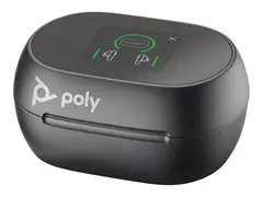 Poly Voyager Free 60+ UC M - True wireless-hodetelefoner med mikrofon i øret - Bluetooth - aktiv støydemping - karbon sort