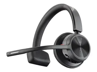 Poly Voyager 4310 - Voyager 4300 UC series hodesett - on-ear - Bluetooth - trådløs, kablet - USB-A - svart - Zoom Certified