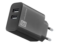 Cellular Line MULTIPOWER - Str&#248;madapter 24 watt - 2.4 A - 2 utgangskontakter (USB)