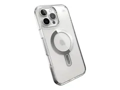 Speck Presidio Perfect-Clear - Baksidedeksel for mobiltelefon med klikkl&#229;s - MagSafe-samsvar - gummi - blank, krom - for Apple iPhone 16 Pro Max